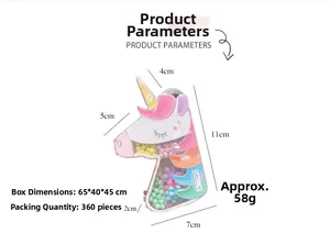 Unicorn DIY bead kit box with colorful macaron beads for making kids bracelets