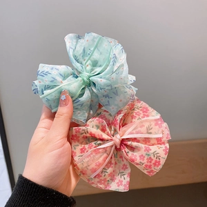 Barrettes à cheveux en mousseline florale pour filles avec motifs délicats et design féerique