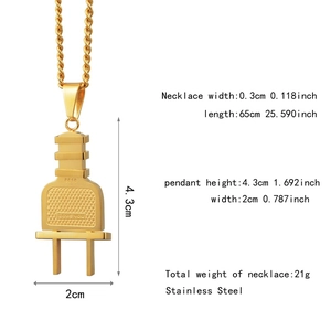 Spécifications de taille pour le collier avec pendentif prise en acier inoxydable