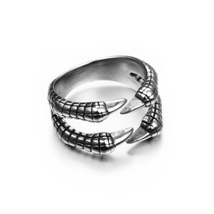 Retro Roestvrij Staal Drakenklauw Ring Voor Dames Heren Punk Gothic Verstelbare Open Ring Hip Hop Sieraden Cadeau