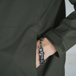 Retro hiphop titanium steel cross bracelet with black woven leather chain for men