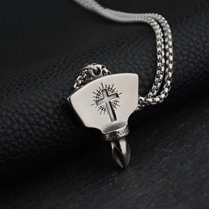 Edelstahl Hexagramm Kreuz Anhänger Halskette Für Herren Damen Hip Hop Industrie Schraubendreher Design Schmuck Geschenk