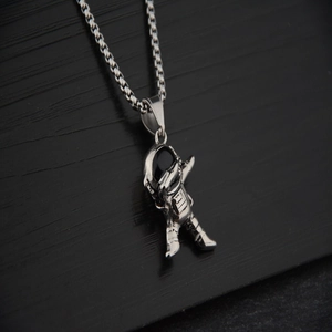 Fashion Stainless Steel Dabbing Astronaut Pendant Necklace Streetwear Spaceman Jewelry For Men Women Jewelry Gift