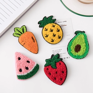 Handmade Knitted Woolen Fruit Vegetable Hair Clips For Girls Cute Strawberry Carrot Watermelon BB Clips Hair Accessories