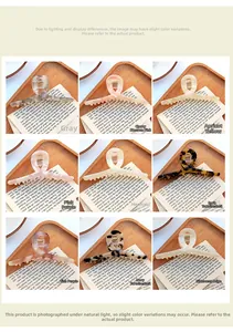 Macro shot of nine various acetate hair claw clips in marble and tortoiseshell patterns