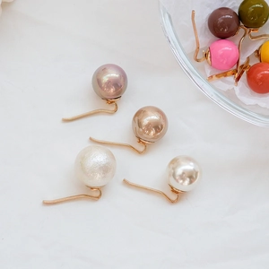 Korean Style Faux Artificial Pearl Hair Hook Minimalist U-Shaped Metal Hair Stick For Women Ponytail Buckle Hair Styling Accessory
