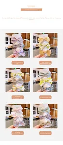 Ensemble détaillé de barrettes à cheveux pour filles aux motifs pied-de-poule et floraux