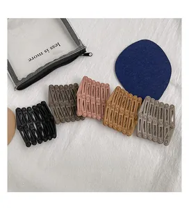 Set of five telescopic bird nest hair bands in matte Morandi colors with non-slip teeth