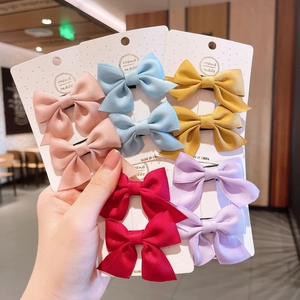 Barrettes Cheveux Nœud Enfants Ruban Tissu Fait Main Pinces Bec de Canard Accessoires Cheveux Fille Fête Cadeau