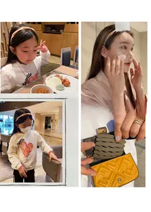 Macro view of portable foldable headband in orange and grey for multi-scenario use