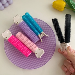 Colorful hair root volumizing clips set for natural styling and bangs volume on tray