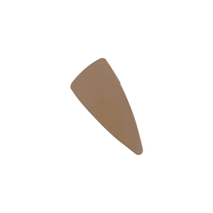 Matte brown geometric triangle hair clip with minimalist acrylic finish for women