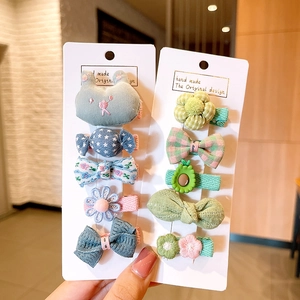 Handgefertigtes 10-teiliges Schmetterlings- und Blumen-Haarclip-Set für Mädchen
