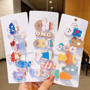 Cartoon Pattern Hair Clips For Girls Set Sweet Animal Floral Duckbill Clip Cute Hairpin Fashion Hair Accessories For Kids Gift
