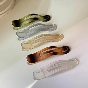 Élégante Barrette à Cheveux Bec de Canard en Acrylique Style Coréen Motif Encre Dépoli Épingle à Cheveux Latérale Polyvalente Femme