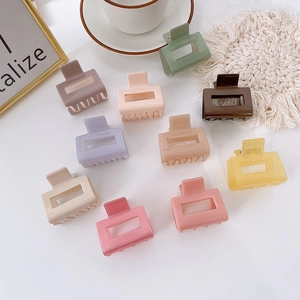 Lot de 10 pinces à cheveux carrées en acétate aux tons pastel et morandi
