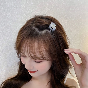 Elegant mini light purple acetate hair claw clip for women styling fringes and side hair