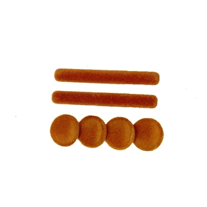 Minimalistische driedelige set bruine geflockte haarklemmen en eendenbekclips voor dames