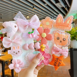 Barrettes Cheveux Enfant Nœud en Tissu Douce Fleur Papillon Épingles à Cheveux Filles Princesse Accessoires Cheveux Multicolores