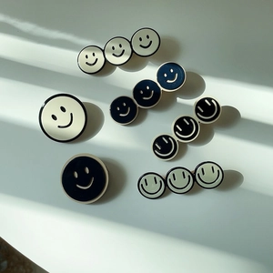 Molletta per Capelli in Acrilico con Faccina Sorridente Motivo a Scacchiera Fermaglio a Orsetto Stile Coreano Retro per Donna Ragazza