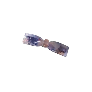 Minimalist marble pattern acetate spring hair clip in pearlescent purple and pink tones