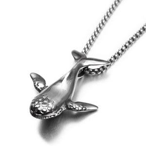 Minimalistische walvis hanger ketting voor mannen en vrouwen met een stevige boxketting design
