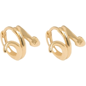 Elegant gold-tone snake-shaped hoop earrings with minimalist serpent design