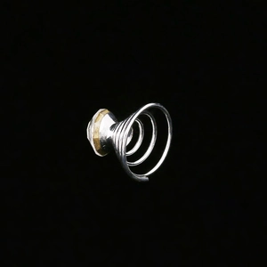Épingles à cheveux de mariée en argent avec cristaux strass et design en spirale