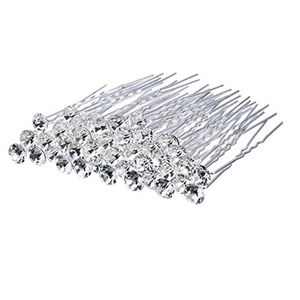 Épingles à cheveux de mariée en U avec strass pour une coiffure de mariage élégante