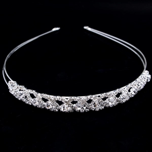 Serre-Tête de Mariée Élégant en Strass et Künstliche Perles Alliage Double Couche Pour Femmes Mariage Fête Mode Accessoires Cheveux