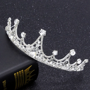 Luxury Bridal Tiara Crown Alloy Rhinestone Crystal Wedding Hair Accessories For Bride Princess Queen Headpiece Elegant Party Jewelry