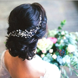 Handmade Bridal Hair Comb Artificial Pearl Crystal Floral Wedding Headpiece Gold Silver Alloy Elegant Hair Accessories Women