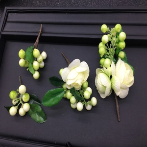 Handmade Fabric Flower Berry Hair Pin Forest Style Bride Wedding Hair Accessories For Women Hair Sticks Floral Decor