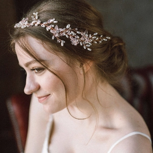 Handgefertigte Künstliche Perle Kristall Blume Braut Haarband Rebe Für Damen Hochzeit Party Elegantes Kopfschmuck Haar Schmuck