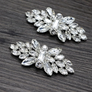 Elegante Strass Schuhclips Braut Hochzeit Kristall Blumen Blatt Schuhschmuck Für Damen High Heels Gold Silber Legierung Zubehör
