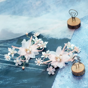 Sweet Girls Floral Hairpin Artificial Pearl Rhinestone Mesh Butterfly Hair Clip Wedding Party Accessories Kids Headpiece Decoration