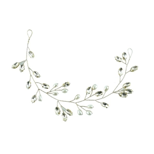 Vite per capelli da sposa fatta a mano con perle e cristalli su filo per matrimonio
