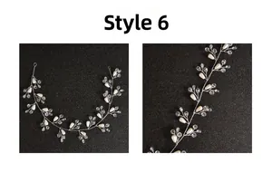 Vue macro d'une vigne de cheveux de mariée faite main avec perles et cristaux pour mariage