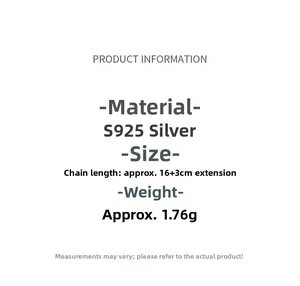Detailed product specs for S925 silver double layer heart bracelet 16+3cm extension