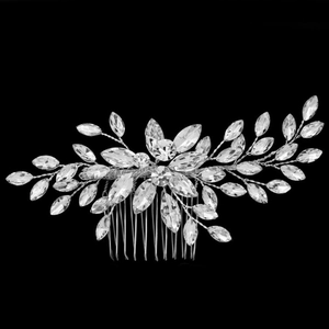 Pettine per Capelli Fatto a Mano Con Strass e Perle Artificiali Elegante Copricapo da Sposa Matrimonio Banchetto Gioielli per Donna