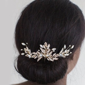 Lot d'épingles à cheveux de mariée avec perles, strass et opales pour coiffure de mariage
