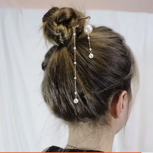 Barrettes à Cheveux Élégantes en Alliage Künstliche Perle et Gland pour Femmes Plaquées Or Strass Planète Étoile Accessoire pour Mariage Fête