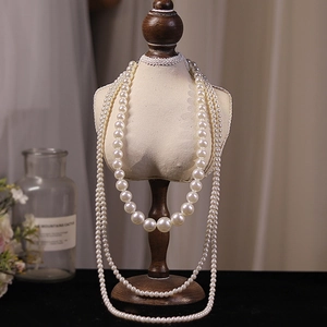 Vintage Mehrlagige Künstliche Perlenkette Für Damen Elegante Hochzeit Braut Choker Gedrehte Künstliche Perlenstränge Halskette Schmuck Geschenk