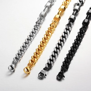 Hiphop-Hantel-Panzerarmbänder in Gold Silber Schwarz und Grau aus robustem Edelstahl
