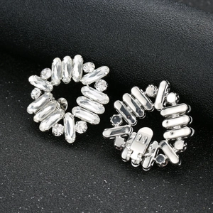 Sparkling crystal rhinestone shoe clips for bridal wedding shoes and fashion accessories