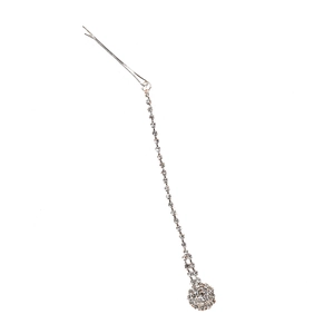 Silver hair chain with rhinestone tassel for forehead crystal bridal hair accessories