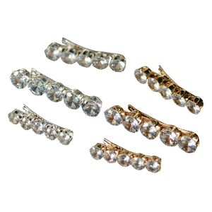 Glänzende Strass Haarklammern Für Damen Legierung Metall Gold Silber Bobby Pins Süße Mode Haarschmuck Für Hochzeit Party Alltag