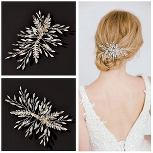 Pince à Cheveux Mariage Mariée Fait à Main Alliage Strass Perle Artificielle Coiffe Occidental Élégant Floral Coiffure Banquet Femme Bijoux