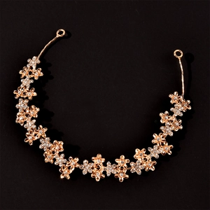Legierung Blume Strass Stirnband Für Damen Braut Haarschmuck Floral Eingelegter Kopfschmuck Elegant Prom Abend Party Schmuck