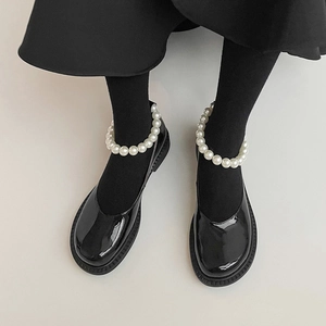 Lolita Artificial Pearl Anklet Shoes Elegant White Imitation Artificial Pearl Leg Chain Extender For Women Wedding Party Footwear Accessories